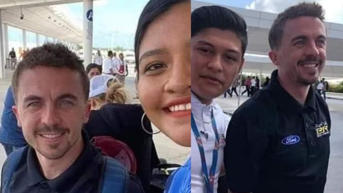 Fans se fotografían junto a Frankie Muniz, de 'Malcolm el de en Medio', en su visita a Cancún