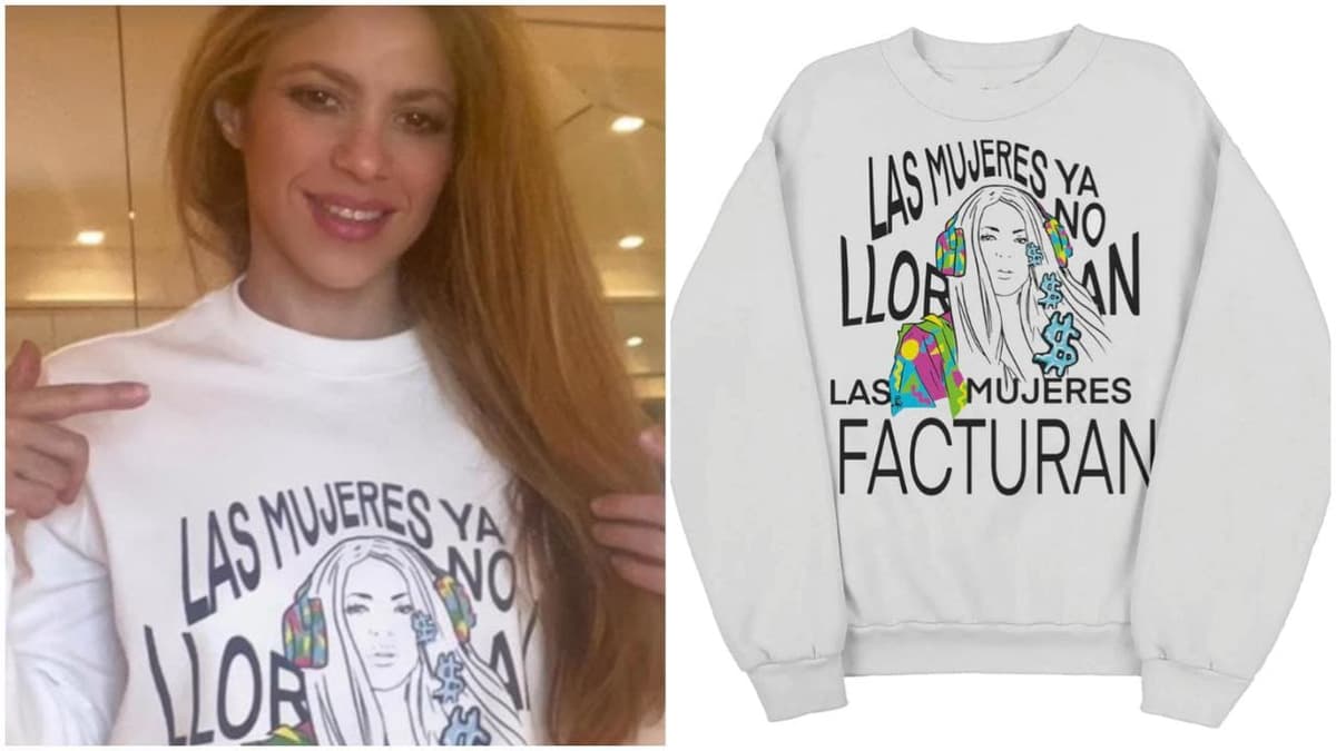 Shakira saca a la venta una sudadera con su famosa frase "las mujeres ya no lloran, las mujeres facturan"