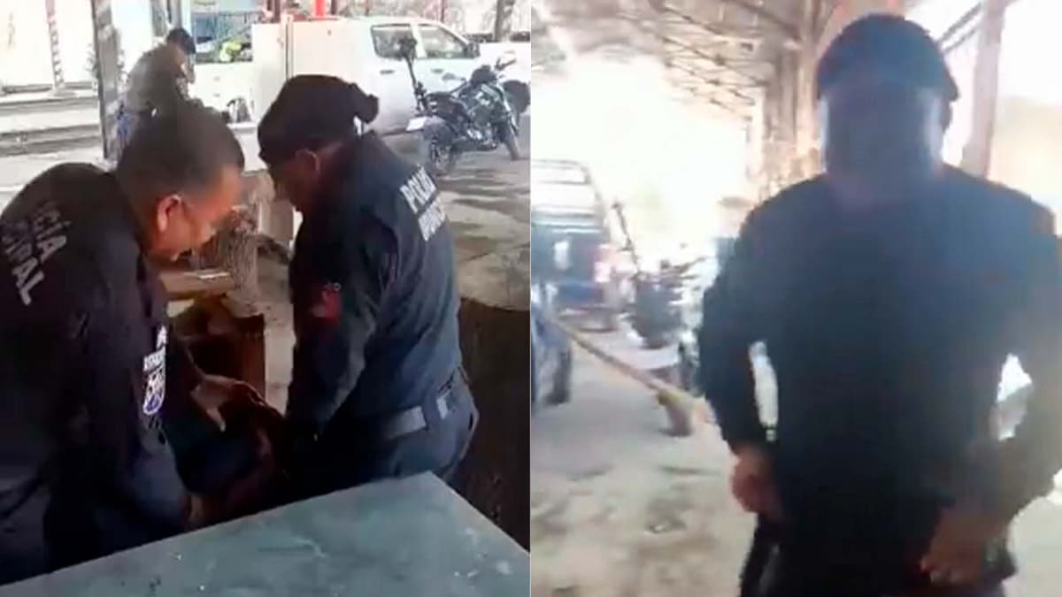 VIDEO: Captan a policías municipales de Oaxaca "restregando" partes íntimas a un compañero