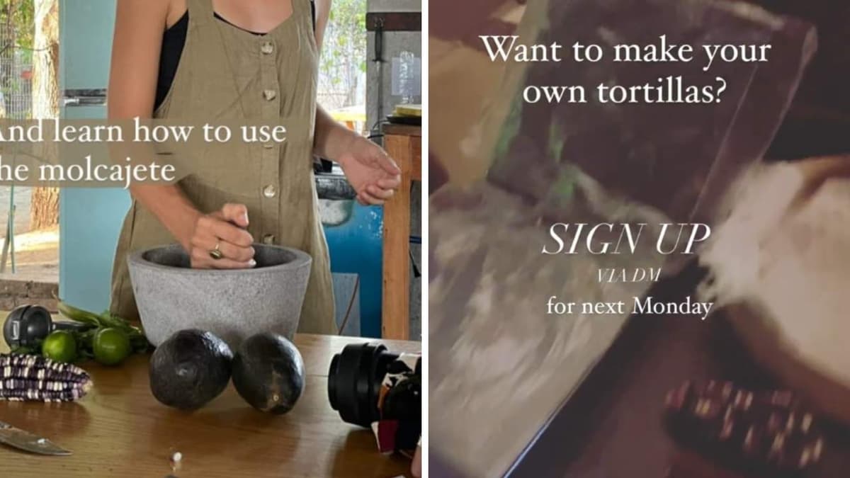Extranjera cobra mil pesos a turistas por enseñarlos a hacer tortillas: "Es una experiencia de cocina ancestral”