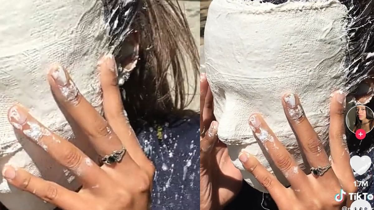 VIDEO: Joven se pone máscara de yeso y no puede quitársela