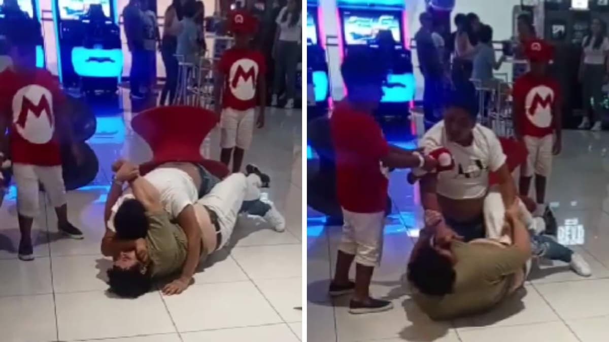 VIDEO: Hombres se agarran a golpes en el cine por un sillón giratorio