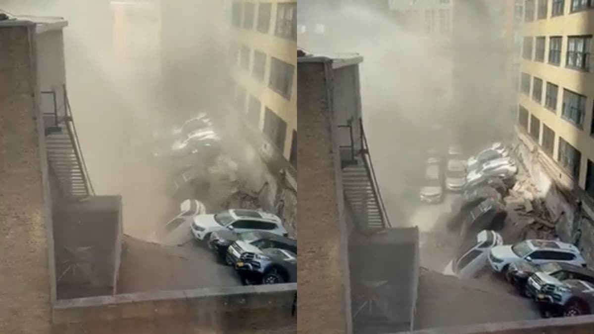 Video: Reportan un muerto tras derrumbe de estacionamiento en Manhattan