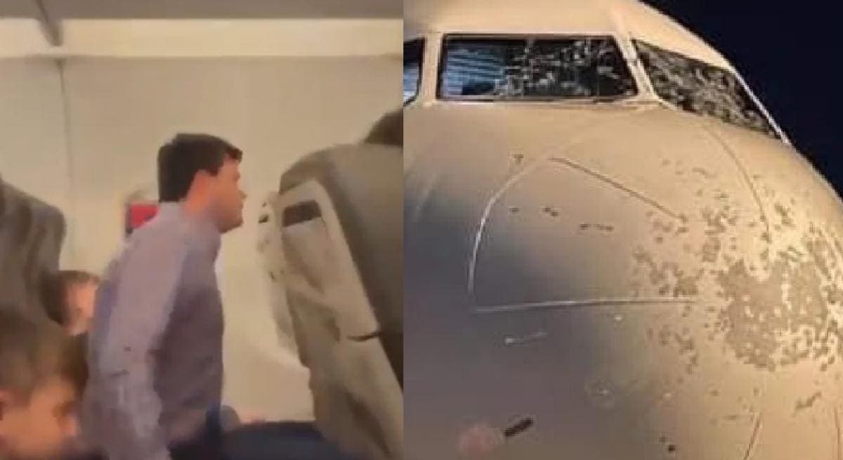 VIDEO: Tormenta rompe parabrisas de avión de Volaris y provoca aterrizaje de emergencia en Coahuila