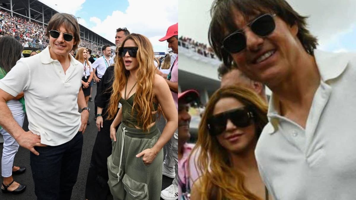 Video: Shakira y Tom Cruise fueron vistos juntos en el Miami Grand Prix