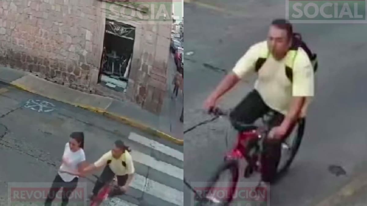 VIDEO: Captan a hombre en bicicleta acosando a mujeres en calles de Morelia