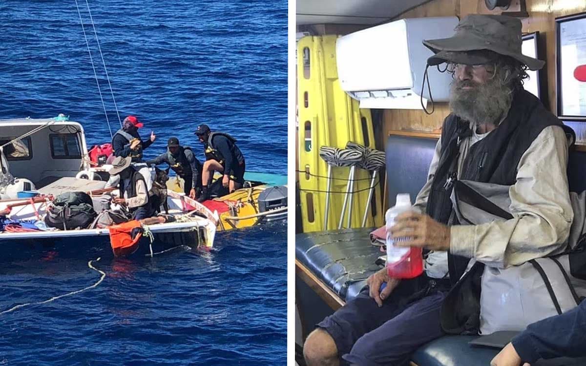Mexicanos rescatan a náufrago y a su perrita tras sobrevivir dos meses a la deriva