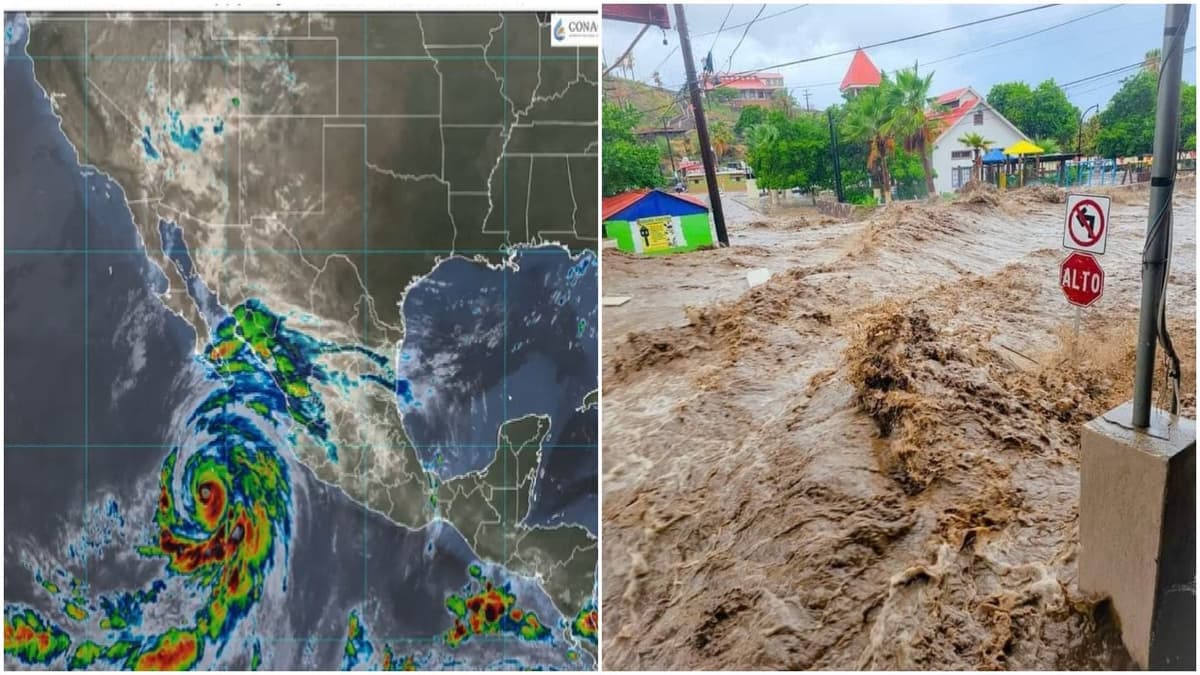 VIDEO: "Hilary" toca tierra como tormenta tropical en Baja California