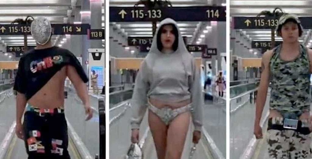 VIDEO: Arman desfile de modas en pasillos del AIFA