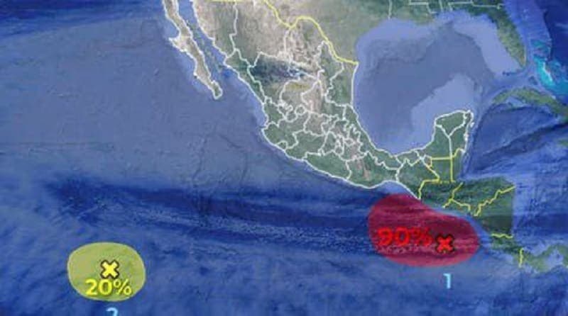 Se comienza a formar la Tormenta Tropical “Pilar” en el Océano Pacífico, podría llegar a la costa de Guerrero