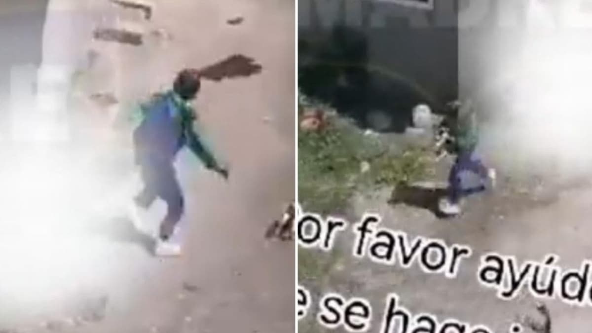 VIDEO: Captan a menor de edad maltratando a patadas a un perrito en Edomex
