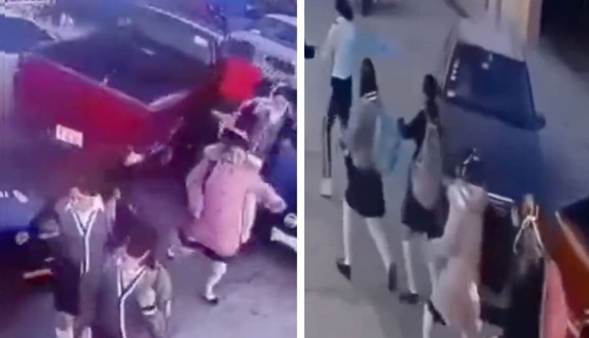 VIDEO: Automovilista ebrio atropella a estudiantes de secundaria en Puebla
