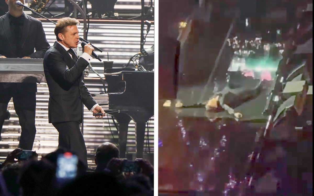 VIDEO: Luis Miguel se resbala y sufre aparatosa caída durante concierto en CDMX