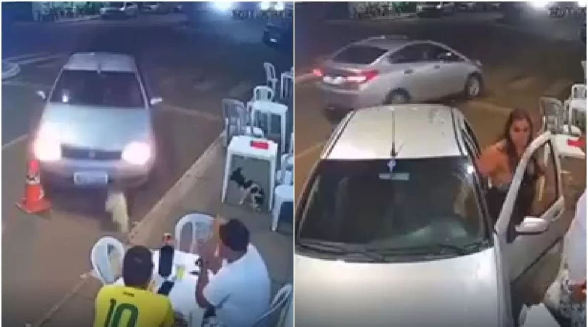 VIDEO: Mujer atropella a su novio por irse a tomar una cerveza con su amigo