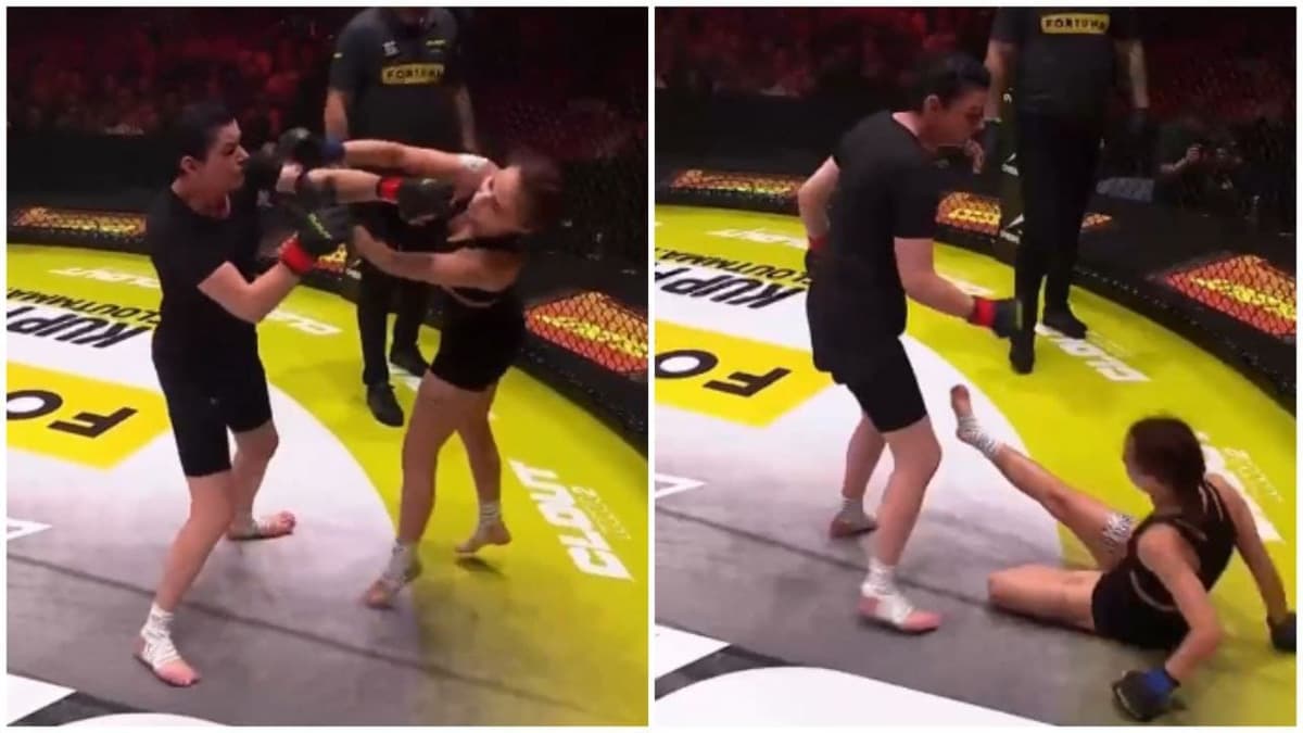 Video: Mujer de 50 años se enfrenta a la exnovia de su hijo en una bizarra pelea de MMA