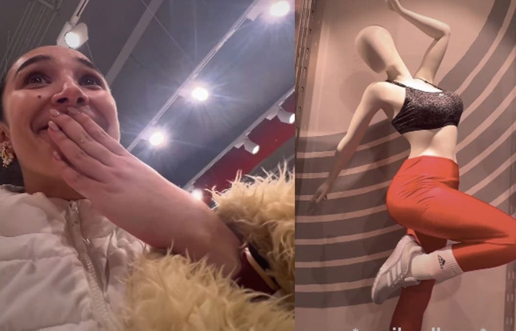 VIDEO: Joven llora al ver un maniquí "con un cuerpo parecido" al suyo