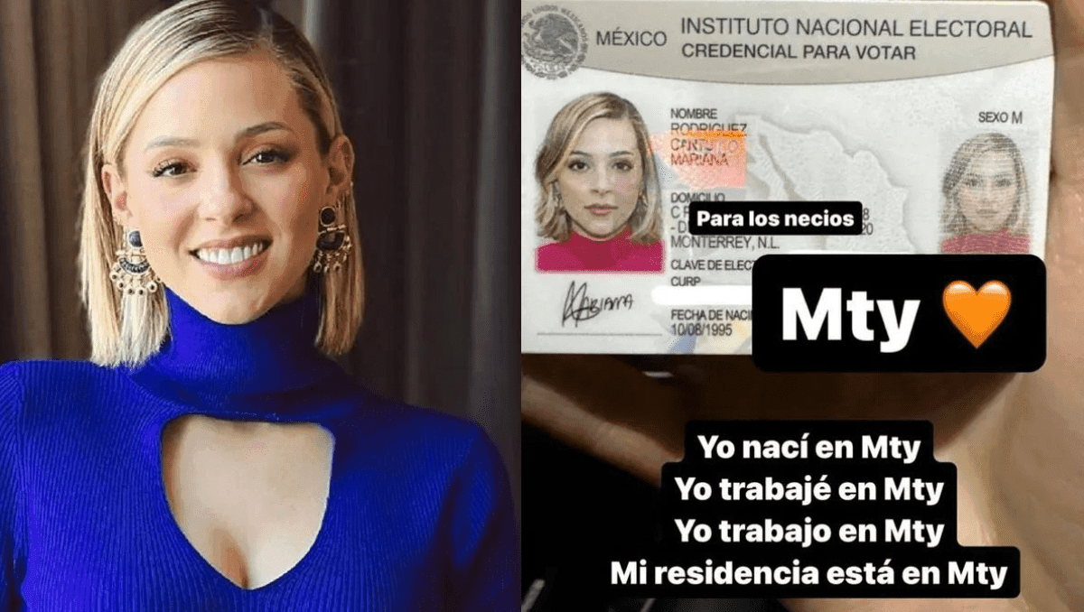 Mariana Rodríguez mostró su credencial del INE; si vive en Monterrey