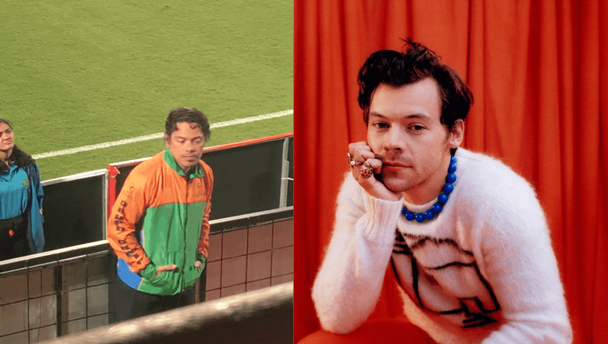 Video: Descubren a un hombre parecido a Harry Styles en un estadio de fútbol