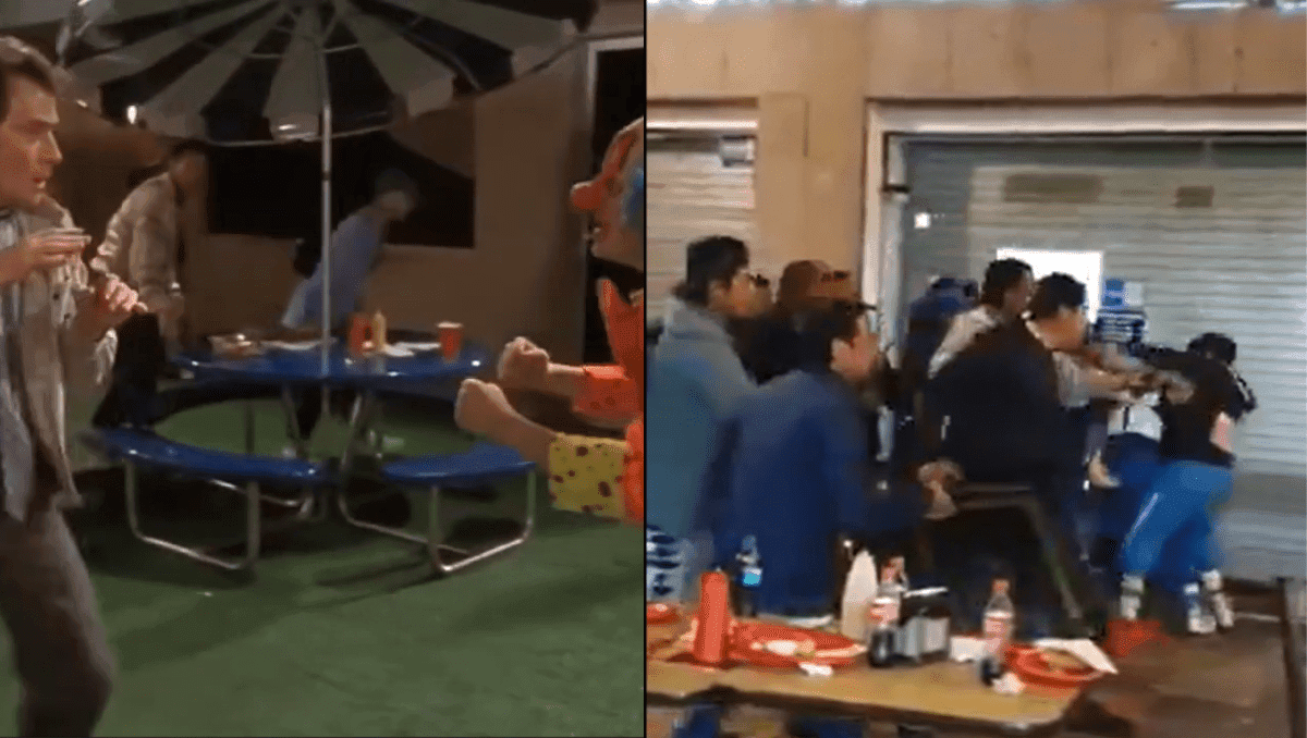 Como en Malcolm; payasos se agarran a golpes con funcionarios en Puebla