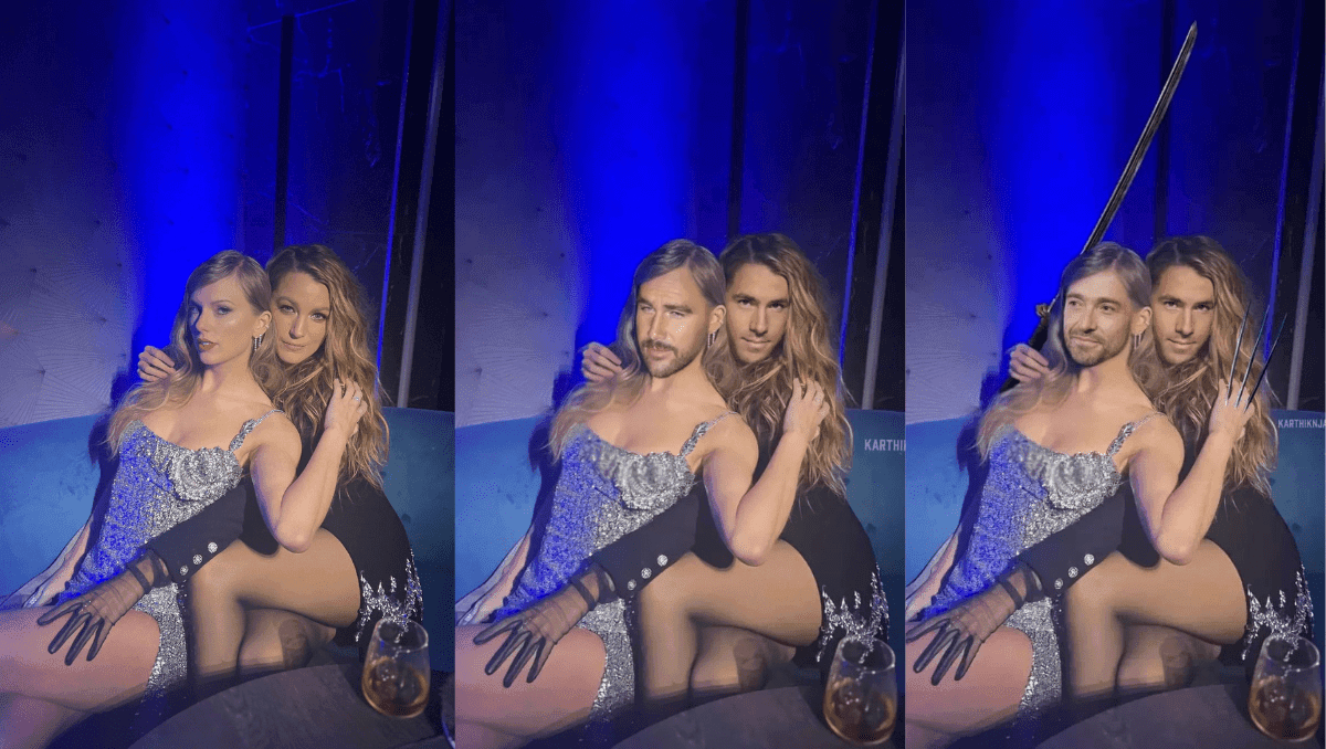 Ryan Reynolds edita la foto de Blake Lively y Taylor Swift con su cara y la de Travis Kelce; Hugh Jackman hizo lo mismo