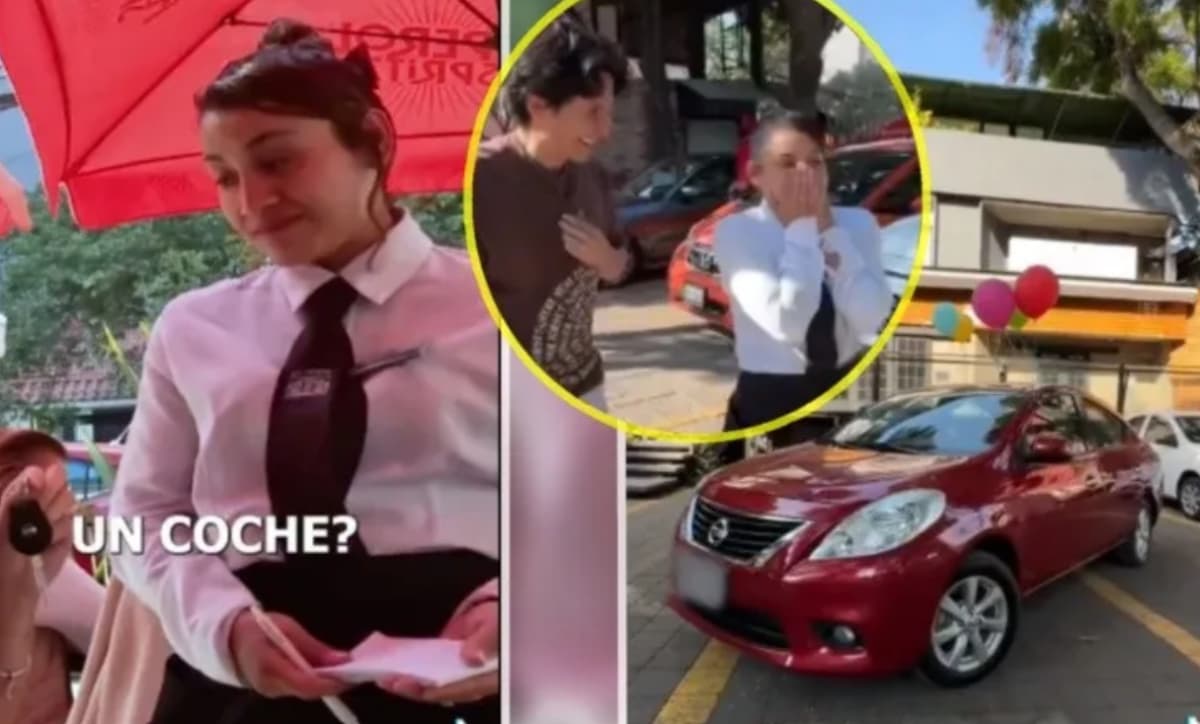 VIDEO: Influencer da de propina un carro a una mesera en la CDMX
