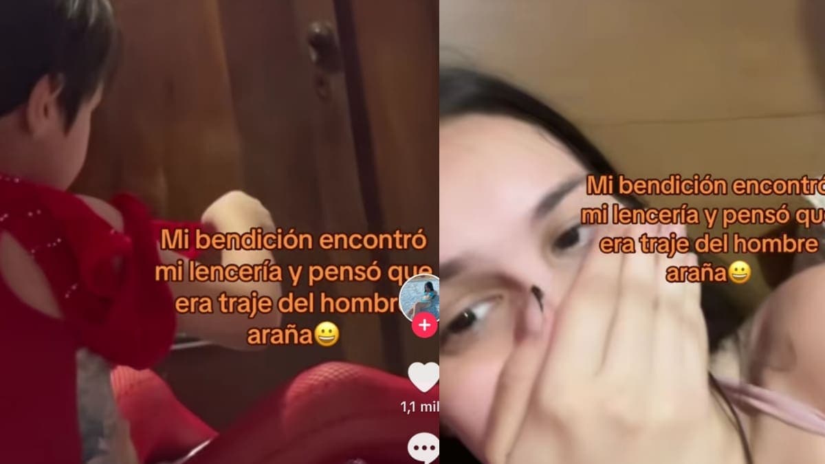 VIDEO: Niño se pone la lencería de su mamá pensando que era un disfraz de Spiderman
