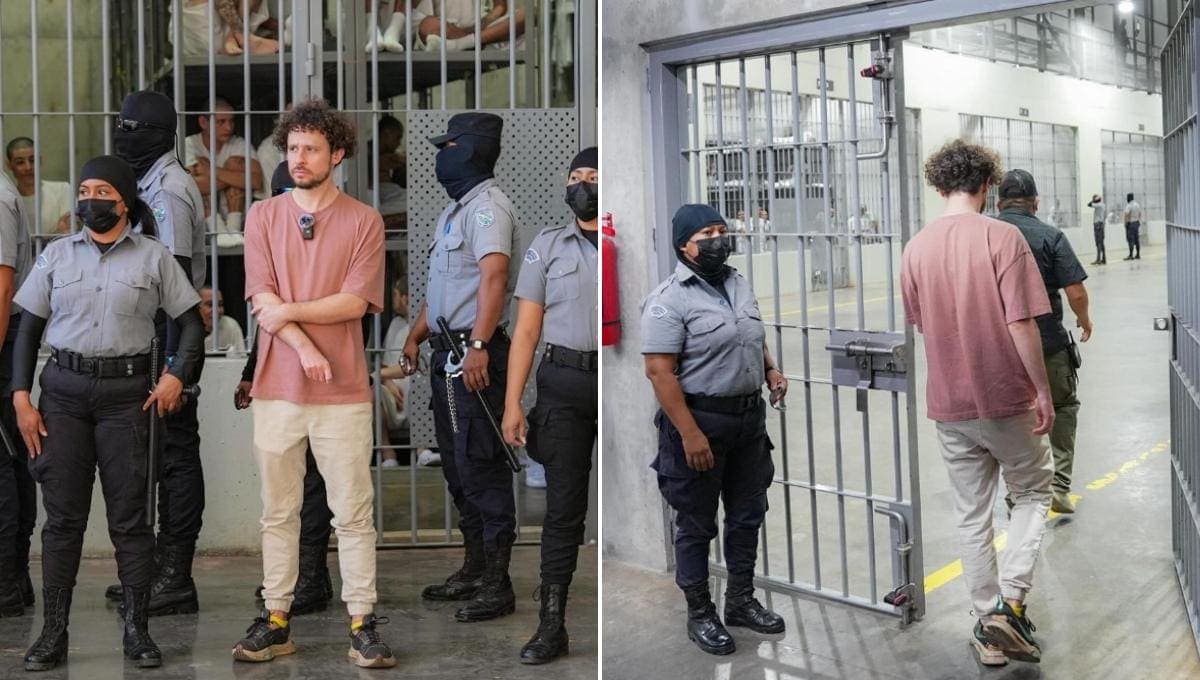 Luisito Comunica visita megacárcel de El Salvador; lo acusan de presunta propaganda para Bukele