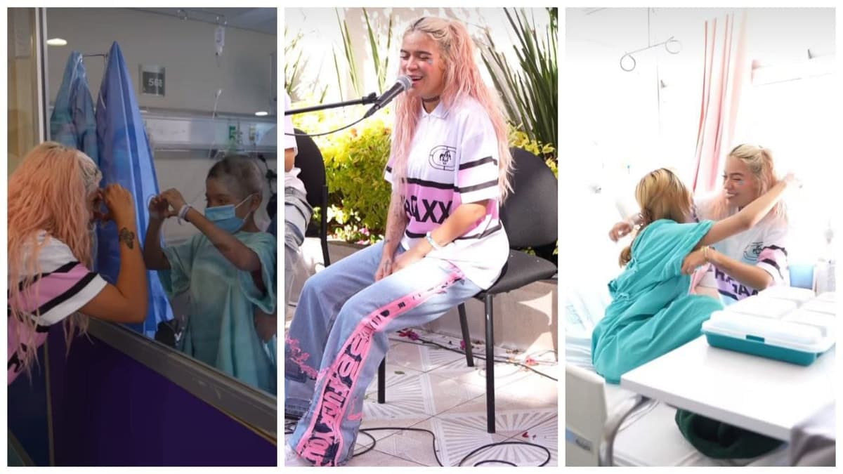 Karol G cantó a niñas y niños con cáncer durante su visita a la CDMX