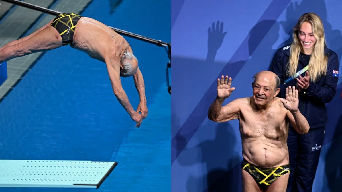 Clavadista de 100 años participa en el Campeonato Mundial de Natación 2024