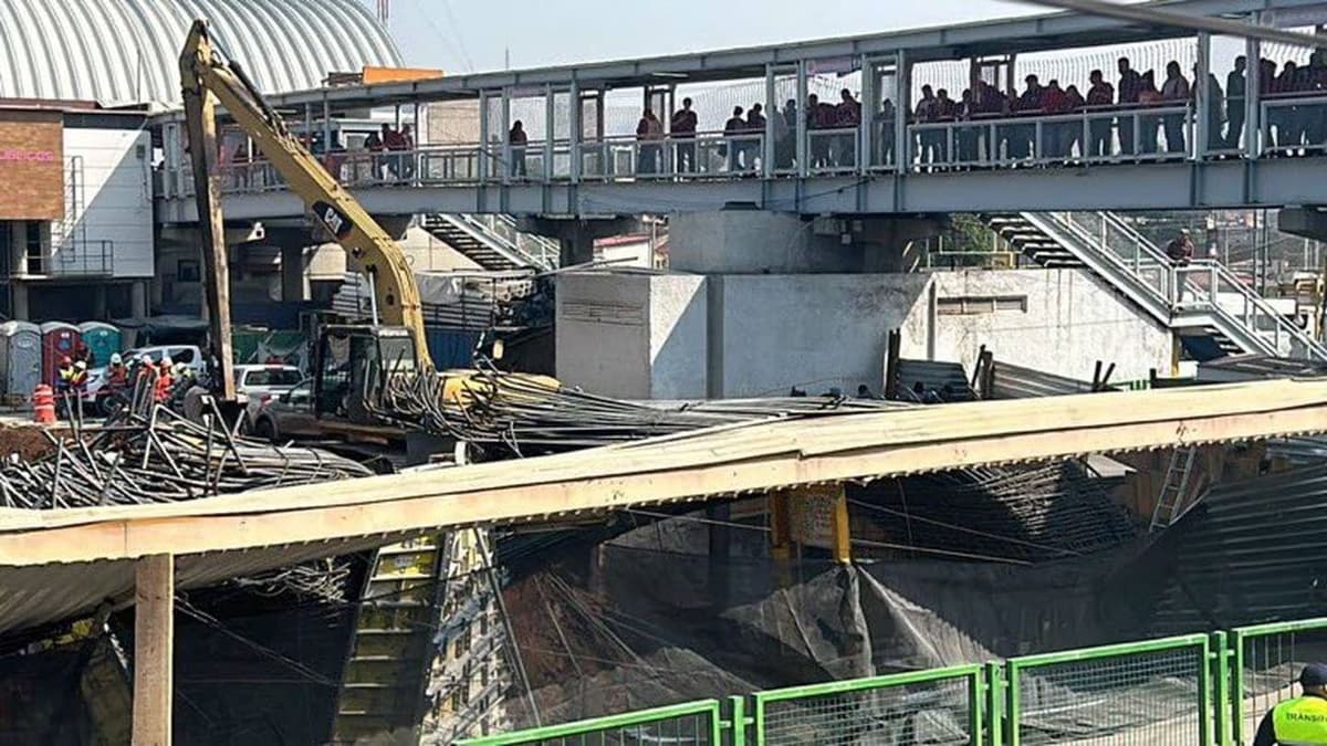 Siete heridos tras desplome en obras del trolebús elevado en Iztapalapa, CDMX