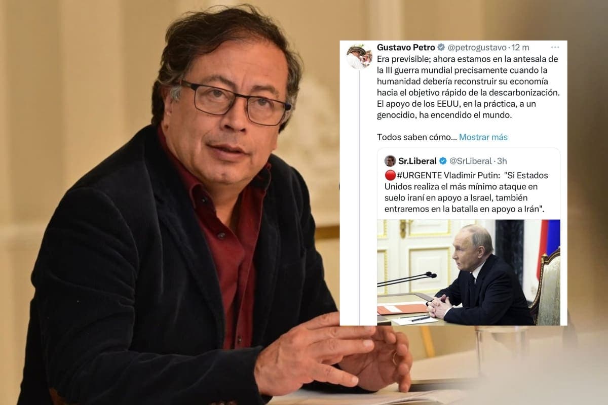 Tensión Irán - Israel: Gustavo Petro habla de la "antesala a la III Guerra Mundial", con declaración falsa de Putin