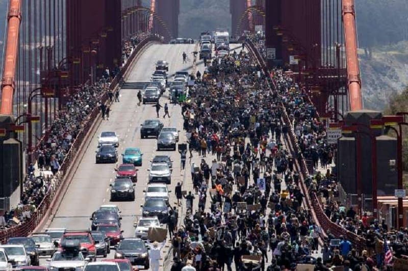 Protesta paraliza tráfico en el puente Golden Gate; exigen un alto al fuego en Gaza