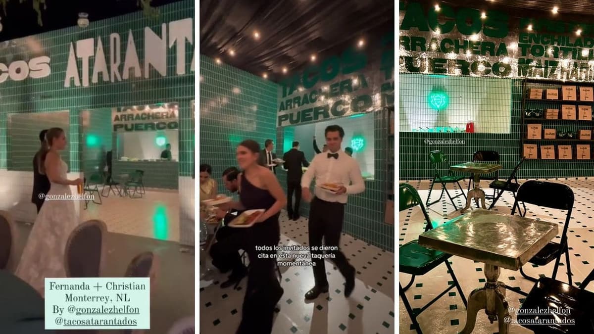 VIDEO: Pareja de novios en Monterrey recrea en su boda la taquería donde se conocieron