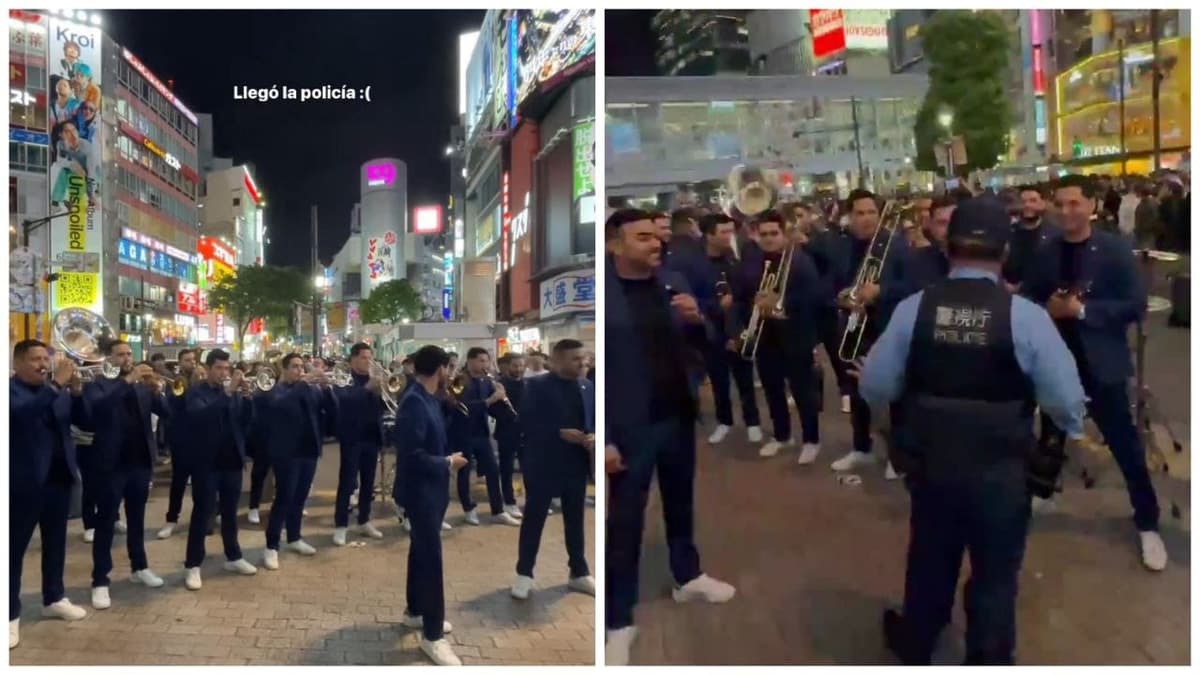 Video: Detienen concierto callejero a Banda El Recodo en Japón