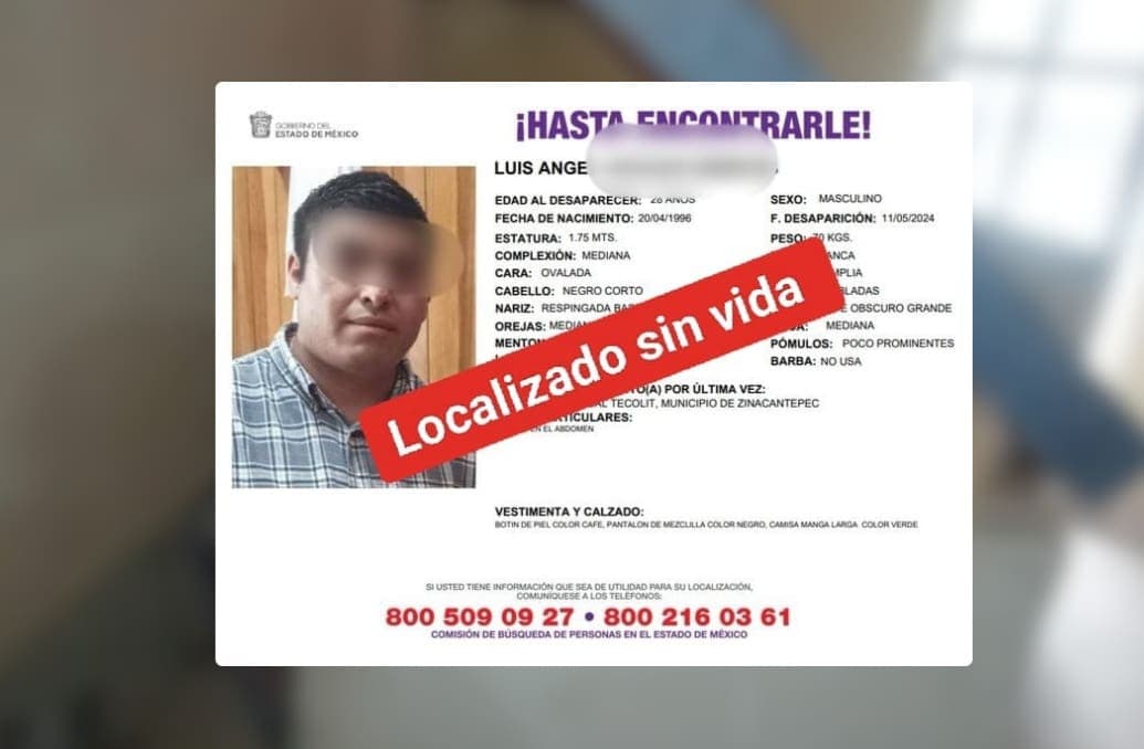 Hallan cuerpo de docente dentro de un congelador en Zinacantepec, Edomex