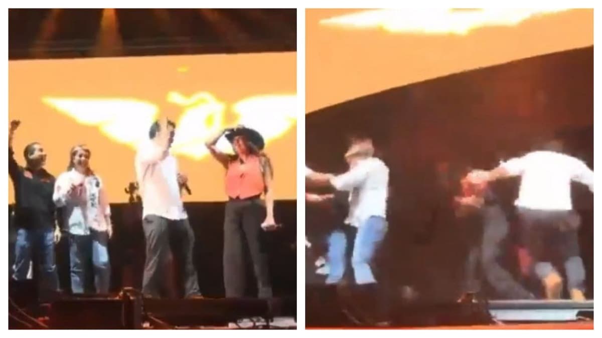 Video: Colapsa escenario en NL durante evento de MC en el que estaba Álvarez Máynez ; deja cuatro muertos