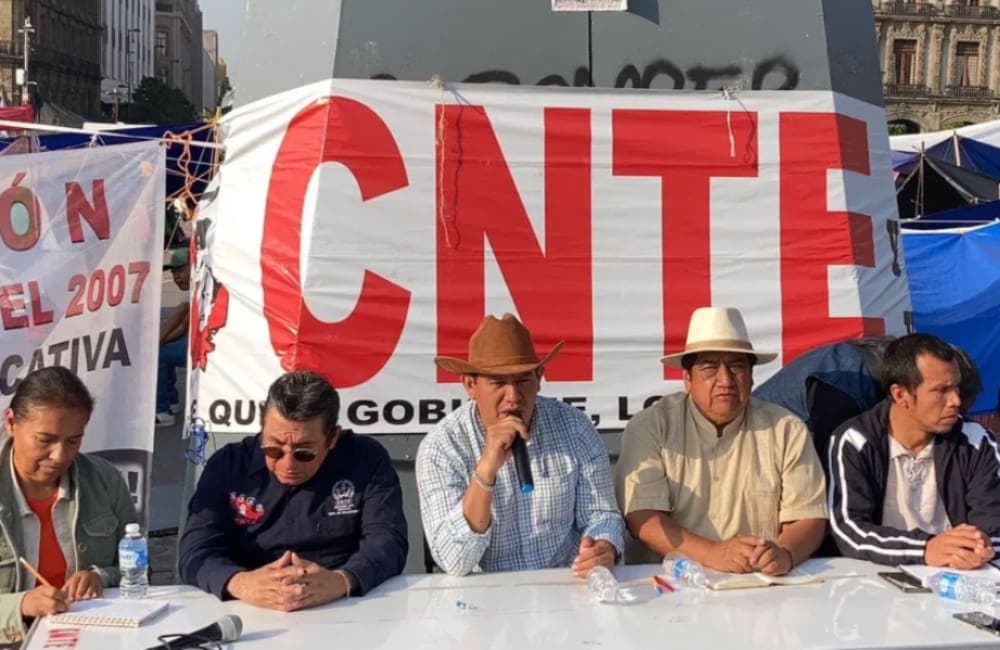 Video: CNTE denuncia que la continuación del diálogo depende de que permitan acto de Claudia Sheinbaum en el Zócalo