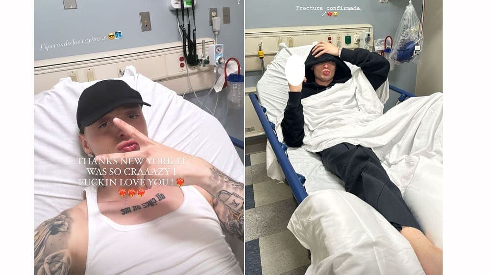 Peso Pluma sufre accidente y desde el hospital confirma su estado de salud