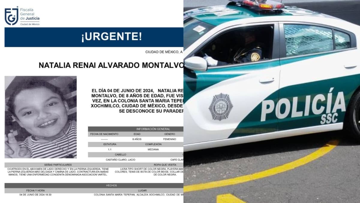 Policías de la CDMX facilitan secuestro de Natalia Renai, una niña de ocho años