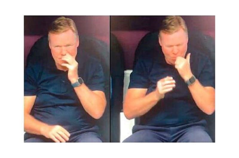 Captan al entrenador de Países Bajos, Ronald Koeman comiéndose los mocos en plena Eurocopa 2024