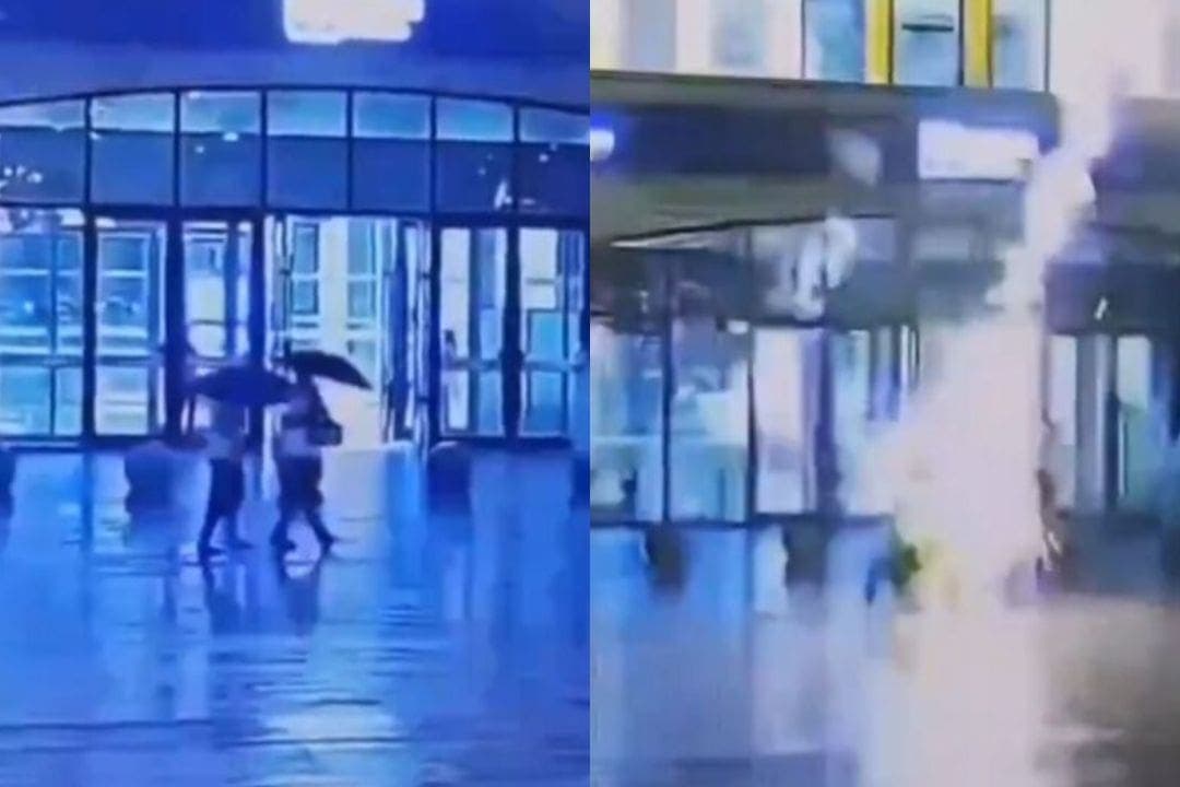 Video: Rayo impacta a dos personas en China y logran sobrevivir