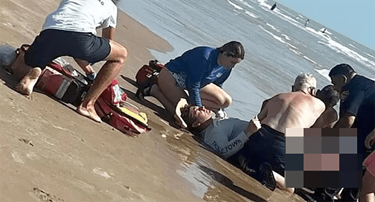 VIDEO: Captan ataque de tiburón en playa de Texas en pleno Día de la Independencia