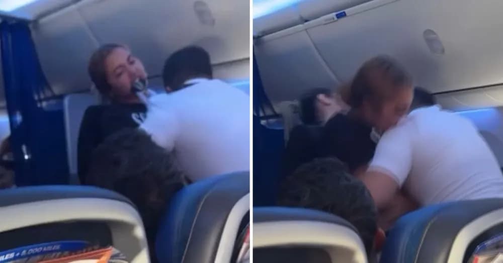 Video: Pasajera agresiva muerde a un auxiliar de vuelo en pleno viaje de United Airlines