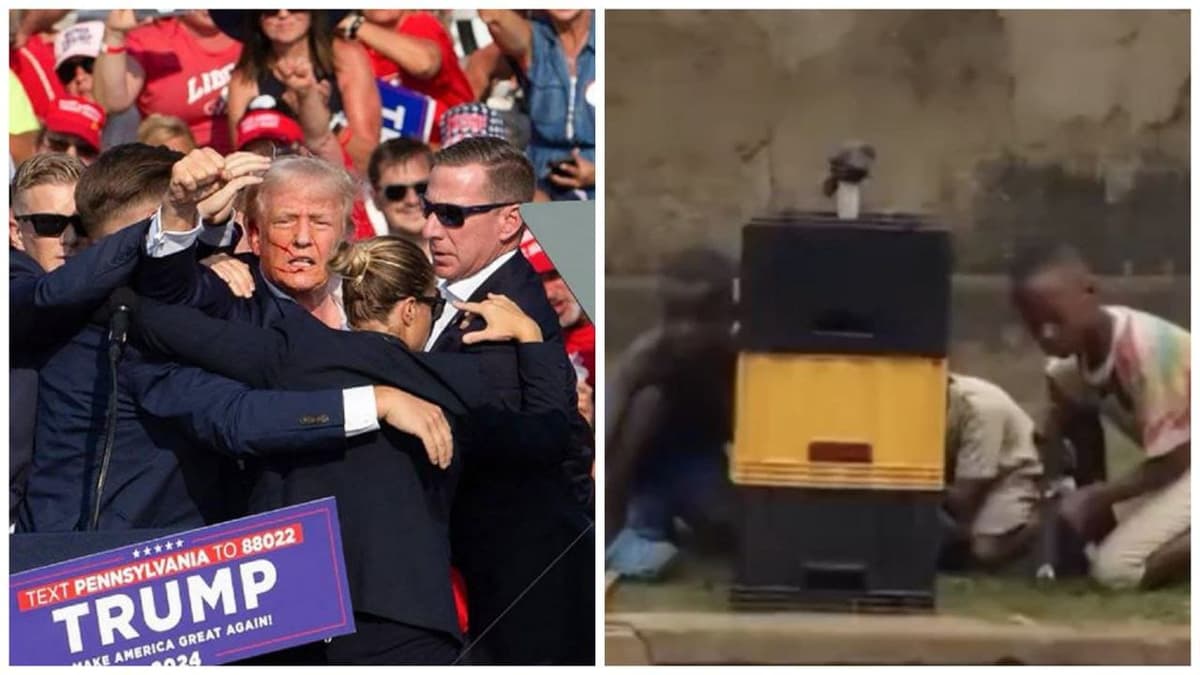 Video: Niños en Uganda recrean el atentado contra Donald Trump