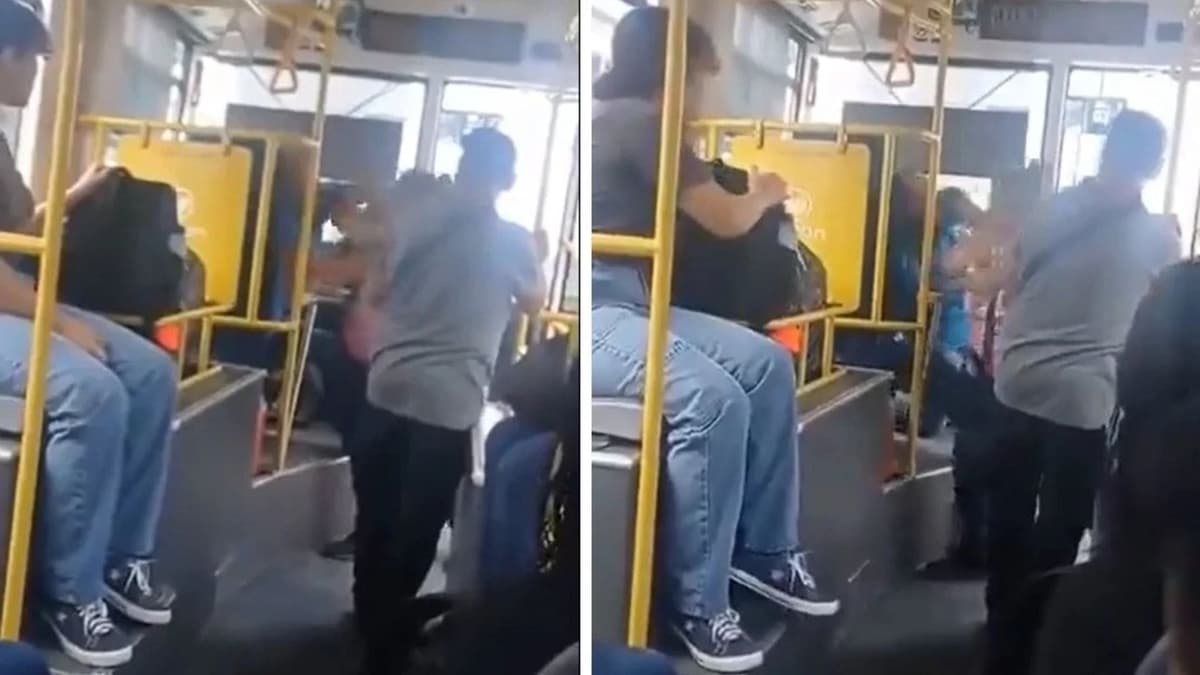 Mujer golpea al chofer de autobús en Monterrey por no dejarla pedir dinero