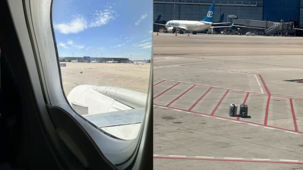 Pasajero descubre que el personal de la aerolínea en la que viajaba olvidó sus maletas en plena pista