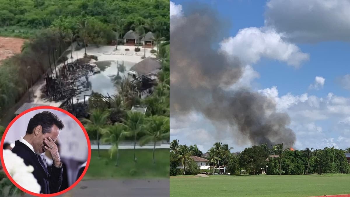 Video: Mansión de Marc Anthony arde en llamas en República Dominicana