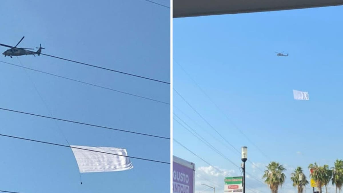 Helicóptero del Ejército Mexicano ondea una bandera blanca en Culiacán, ¿qué significa?