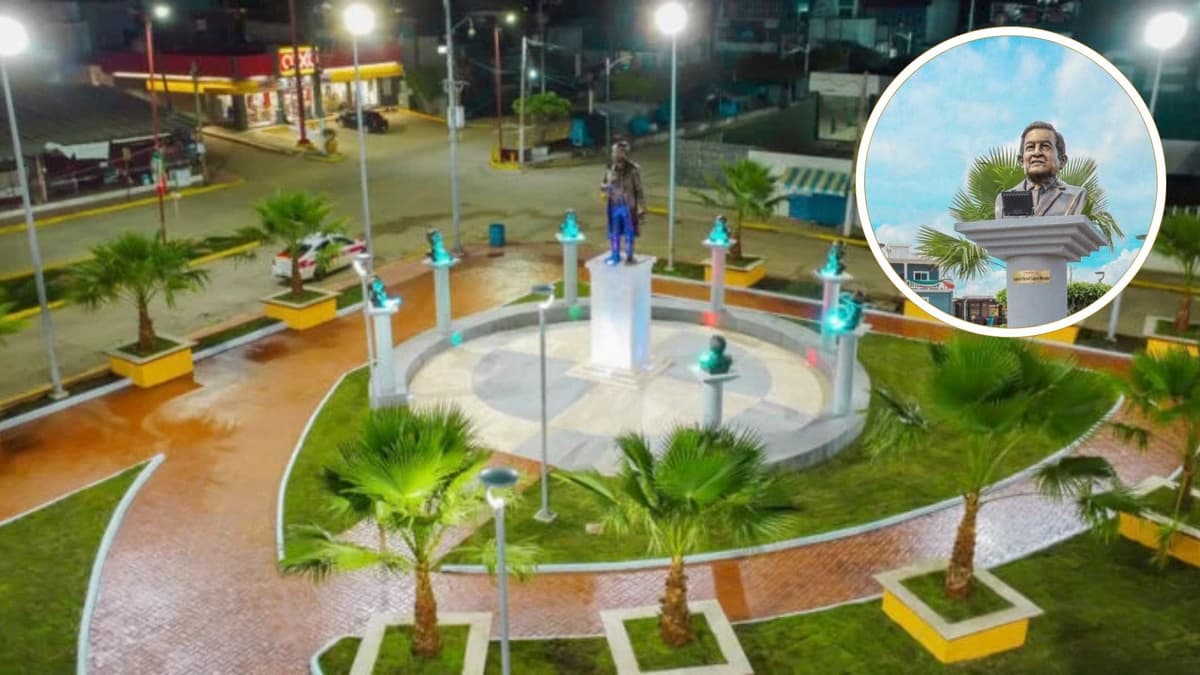 Inauguran "Plaza Cuarta Transformación" en Veracruz; incluye busto de AMLO
