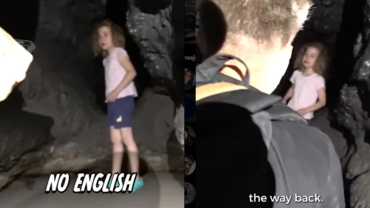 Video: Influencer encuentra a una niña perdida mientras se encontraba explorando una cueva